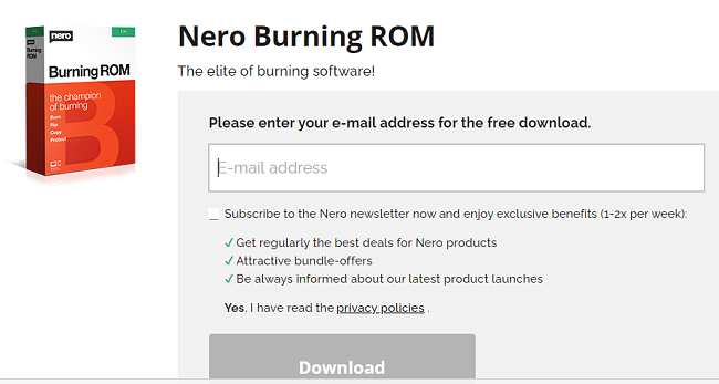 nero burn for mac